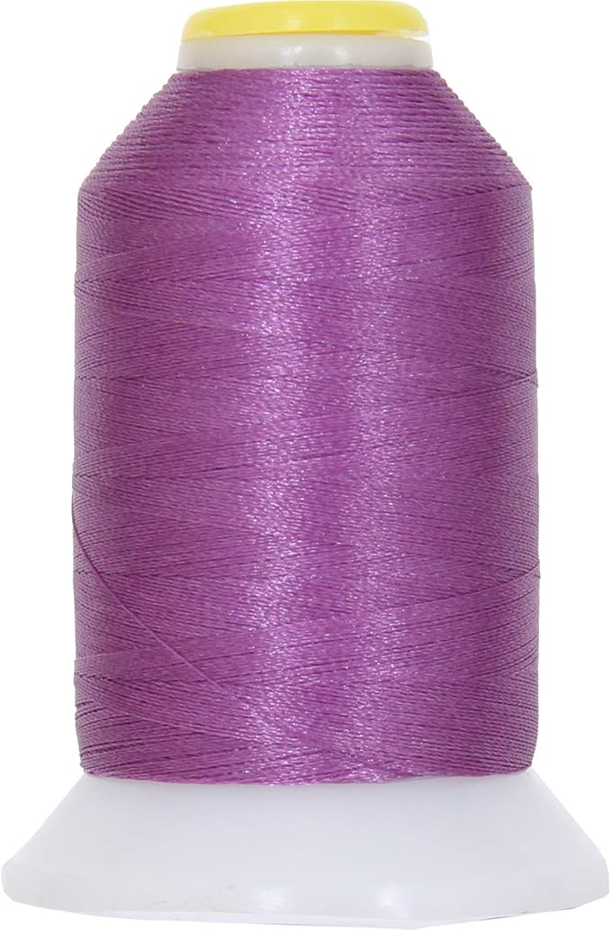 Threadart 60 Weight Micro Embroidery Thread | Fine Line Lettering & Bobbin Thread | 1000m Spools - 30 Colors Available - Lilac
