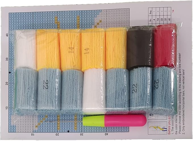 DL-YTG Latch Hook Kits Rug Horse Crochet Yarn Cushion Colour Pre-Printed Canvas Cover Rug Needlework DIY Hook and Latch Kit Christmas Home Decoration 30x30cm/12 X12inch