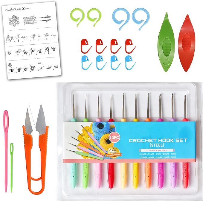 COLORED BIRD 21 PCS Size 8 Cotton Crochet Thread with kit in Ball Craft Yarn for Knitting and Crochet Perfect Beginner Kit