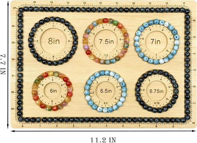Petoysoso Bead Boards for Jewelry Making, Bamboo Beading Board, Bracelet Bead Board for Bracelet, Jewelry Making, Necklaces,DIY Small