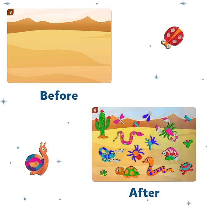 skillmatics foil fun - bugs & butterflies, no mess art for kids, craft kits & supplies, diy creative activity, travel toys, gifts for boys & girls ages 4, 5, 6, 7, 8, 9