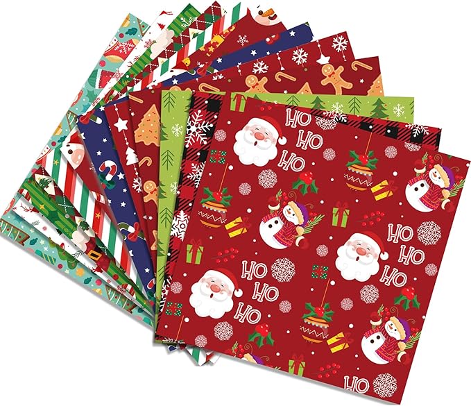 YASMEN Christmas Scrapbook Paper Pad, 12x12 Double-Sided Designer Paper Pads for Card Making, Journals, Planner, DIY Envelopes, Greeting Cards, Decorative Art Craft -24 Sheets