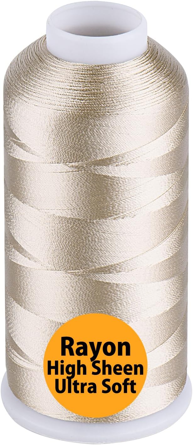 Simthread Rayon Embroidery Thread 5500 Yards, 40wt 100% Rayon Viscose for Commercial and Domestic Machines - Pussywillow 1060