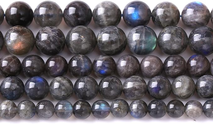 8mm 45pcs AAA Natural Labradorite Gemstone Beads for Jewelry Making Crystal Energy Stone Healing Power DIY Bracelet Necklace 15"