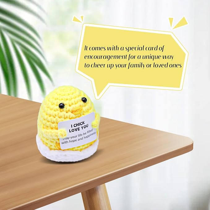 NSSHEL Easter Eggs Decorative Knitted Easter Eggs Ornaments Handmade Crochet Artificial Decor Mini Cute Crochet Gifts for Holiday Party Home Garden Accessories