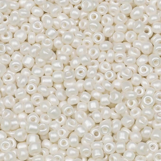 Bala&Fillic Pearl 3mm Seed Beads About 3600pcs/100Grams in Bag, 8/0 Glass Craft Beads for Making Bracelet and Necklace(Pearl)