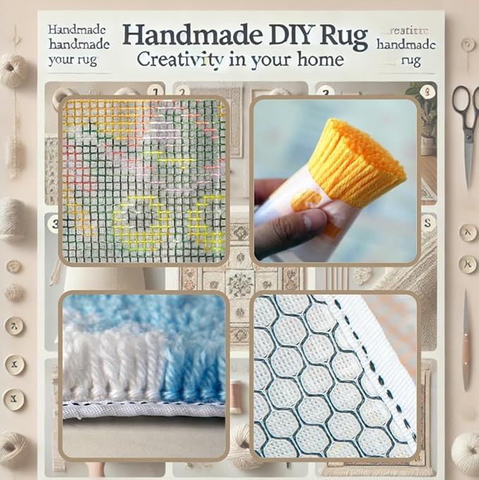 Numptain Latch Hook Kits for Adults,DIY Rug Crafts Wolf Pattern Color Printed Canvas,Latch Hook Kits for Beginners Handmade Needlework Crafts Home Decoration,12"x12"