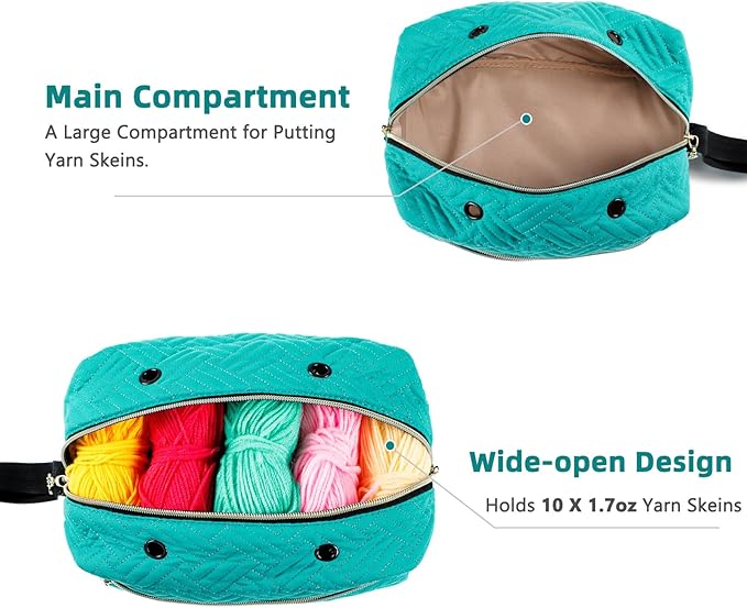 Small Crochet Bag Organizer - Knitting Bag - Yarn Storage Organizer - Yarn Bag for Crocheting - Yarn Holder for Crochet Accessories, Knitting Needles, Crochet Hooks, Knitting Gifts