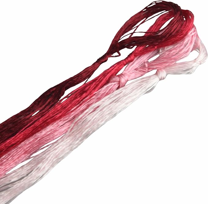 4 Skeins Mulberry Silk Floss Embroidery Thread Floss-Cross Stitch Threads China Silk Woven Jewelry Threads DIY Sewing Kits (07)