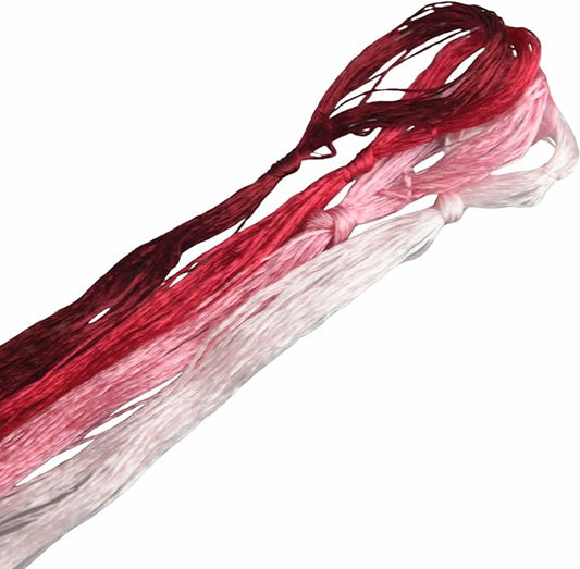 4 Skeins Mulberry Silk Floss Embroidery Thread Floss-Cross Stitch Threads China Silk Woven Jewelry Threads DIY Sewing Kits (07)