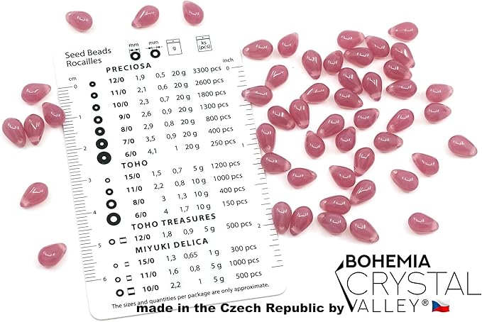 Czech 50-Piece Glass Beads, 6x9mm, Teardrop Opal Dark Pink
