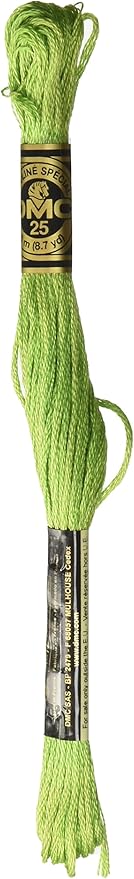 DMC 117-703 Six Stranded Cotton Embroidery Floss, Chartreuse, 8.7-Yard