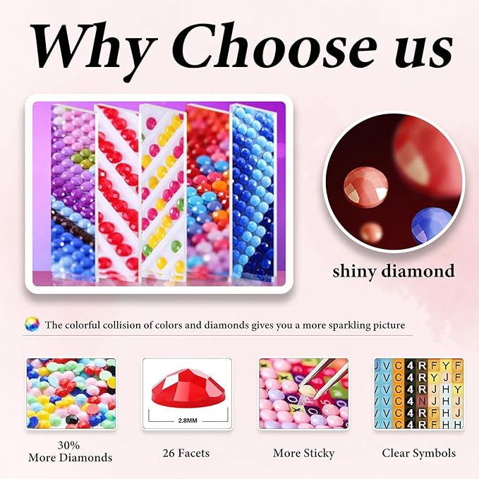 Yezavesu Beach Diamond Art Kits for Adults, Sunset 5D Diamond Painting Kit for Beginners, DIY Round Full Drill Painting with Gem Art Craft Kits for Home Wall Decor 12x16 Inch