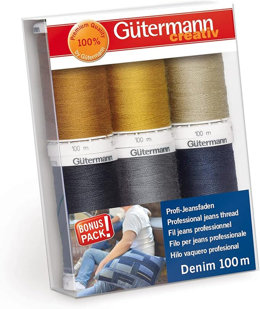 Gutermann Thread Denim 6 SPLS Denim Multicoloured