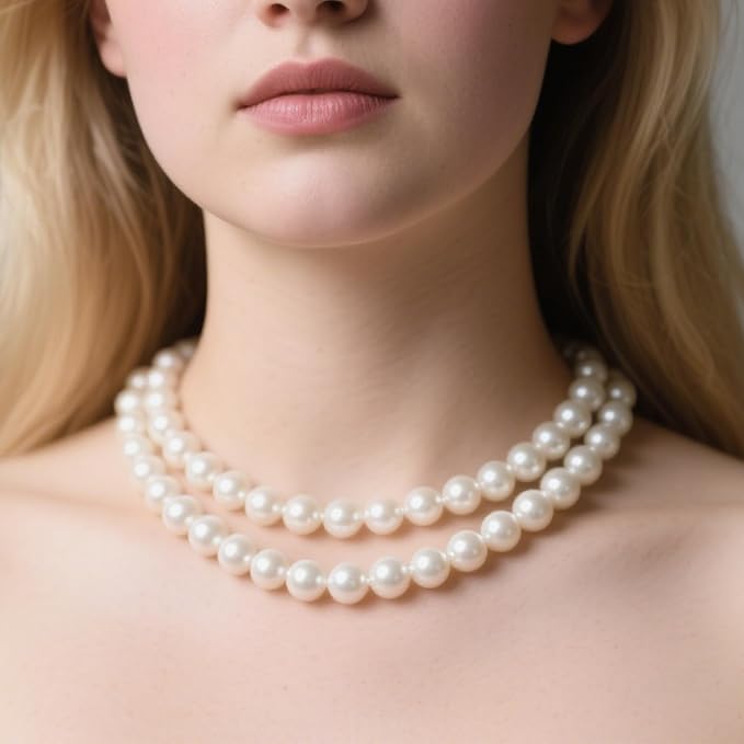 Laopottbeads 350 Pcs Ivory White 10MM Pearl Beads for Jewelry Making Round Pearl DIY Kit for Bracelets, Earrings, Necklaces & Anklets