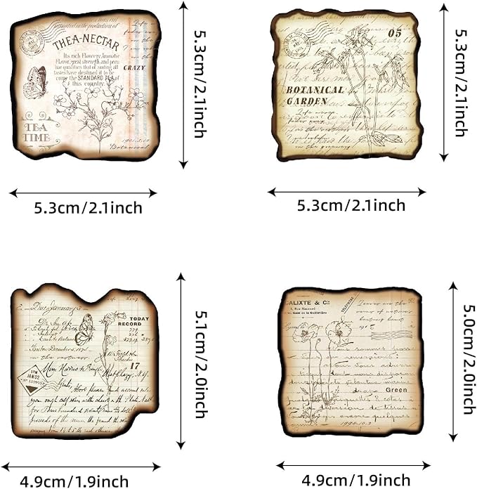 200pcs Vintage Stickers for Adults, Aesthetic Junk Journal Supplies for Scrapbooking Bullet Journal Collage Diary DIY Crafts