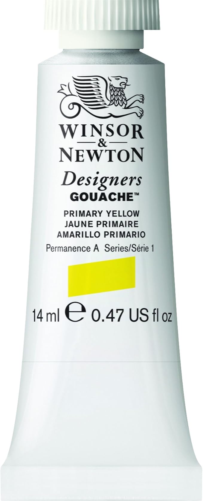 Winsor & Newton Designer's Gouache, 14 ml (0.47oz) tube, Primary Yellow
