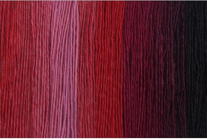 NICEEC 3 Skeins 100% Rainbow Wool Yarn Soft Gradient, Self-Striping, Colorful Single Ply Yarn for Crochet & Knitting (Total 196yds×3/1.76oz×3) - 28#