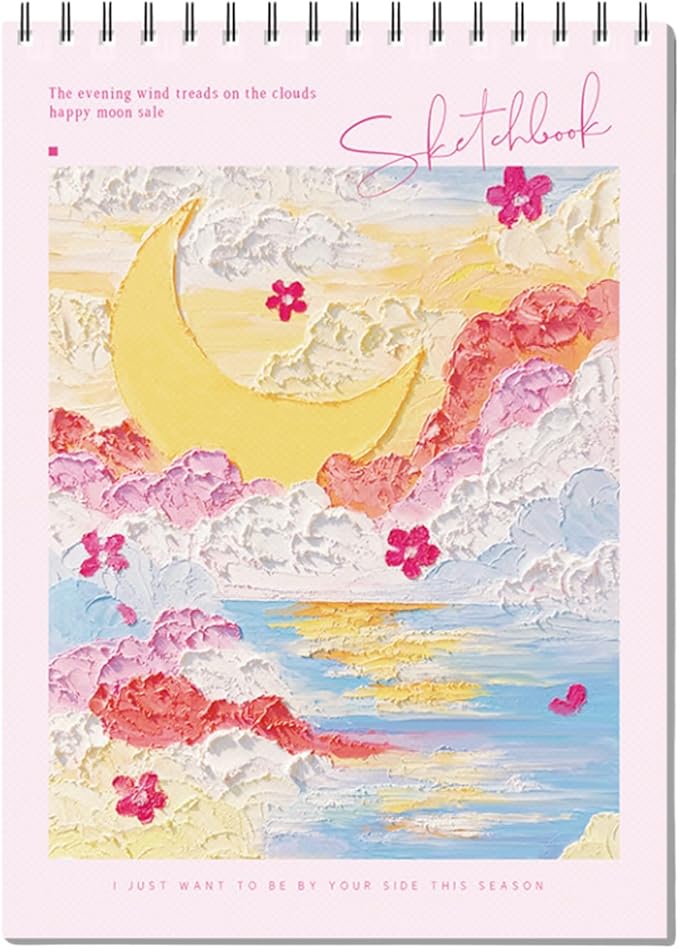 Pink Cover Sketchbook 8 x 11.5, Sketch Book 90 Pages Sketch Book, Drawing Paper Ideal for Artists, Adults & Beginners, Drawing & Art Supplie (Pink)