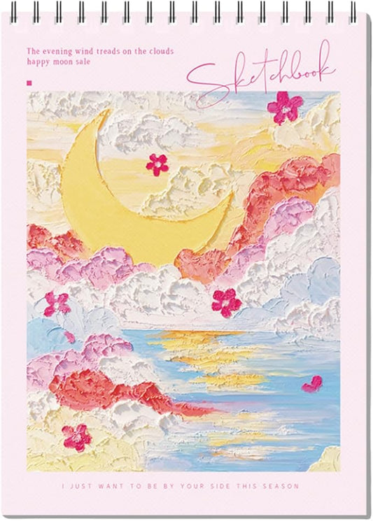 Pink Cover Sketchbook 8 x 11.5, Sketch Book 90 Pages Sketch Book, Drawing Paper Ideal for Artists, Adults & Beginners, Drawing & Art Supplie (Pink)