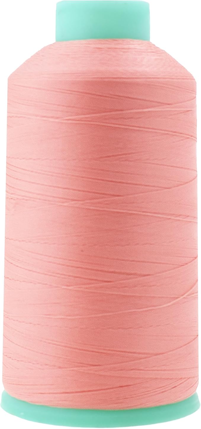 Mandala Crafts Size 46 210D T45 Bonded Nylon Thread - Blush 2843 YDs Tex 45 Heavy Duty Sewing Threads for Leather, Jeans, Weaving, Outdoor Marine Upholstery