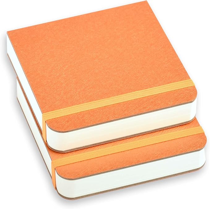 SEMLEART Watercolor Journal,Mixed Media Sketchbook,3.9x3.9inches, 2 Pack, 44 Sheets Each,Cold-Pressed,110lb/230gsm,Suitable for Techniques