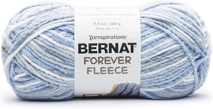 Bernat Forever Fleece Rain Yarn - 2 Pack of 280g/9.9oz - Polyester - 6 Super Bulky - 194 Yards - Knitting/Crochet