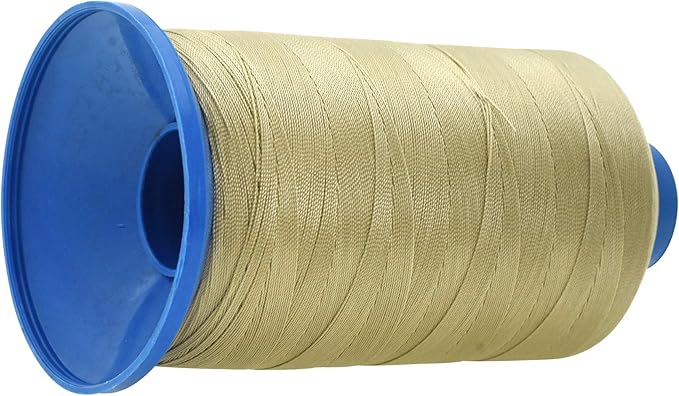 Mandala Crafts Size 92 280D T90 Bonded Nylon Thread - Beige 1100 YDs Tex 90 Heavy Duty Sewing Threads for Leather, Jeans, Weaving, Outdoor Marine Upholstery