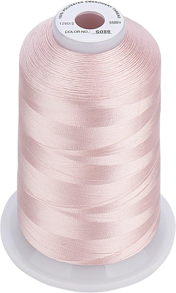 Simthread - 33 Selections - Various Assorted Color Packs of Polyester Embroidery Machine Thread Huge Spool 5500Y for All Sewing Embroidery Machines - 3 Flesh Colors