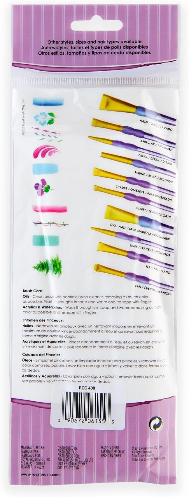 Royal & Langnickel Royal and Langnickel Crafter's Choice Flat Taklon Variety Brush Set - White (Pack of 7)