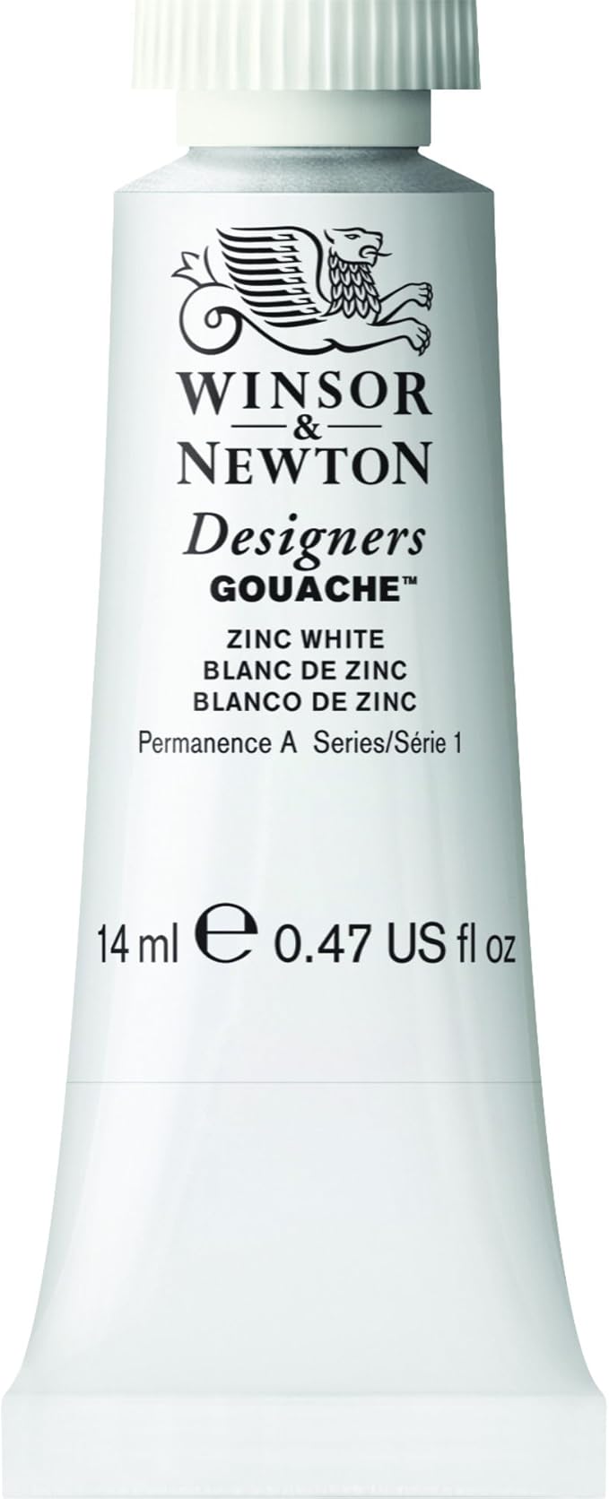 Winsor & Newton Designer's Gouache, 14 ml (0.47oz) tube, Zinc White