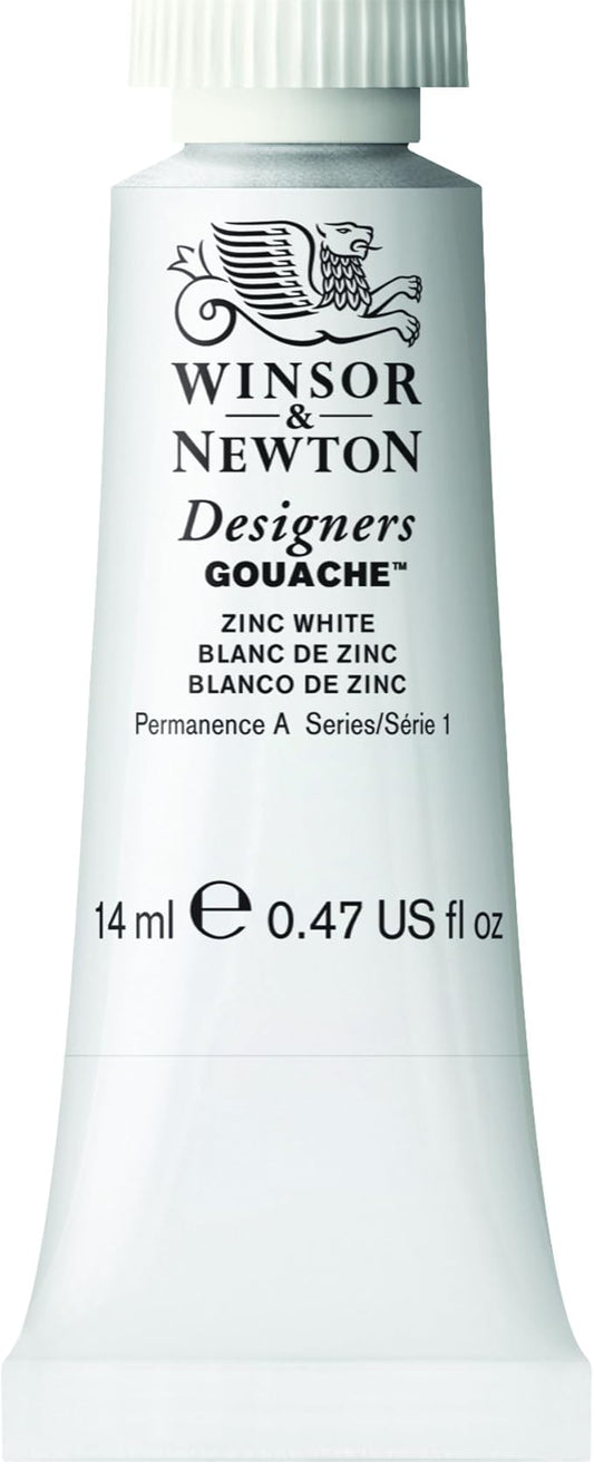 Winsor & Newton Designer's Gouache, 14 ml (0.47oz) tube, Zinc White