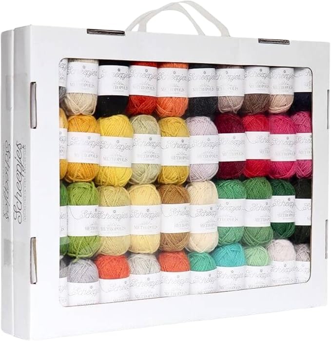 Scheepjes Metropolis Color Pack, 80 x 10 g Wool/Nylon Mini Skeins, Pack of 1