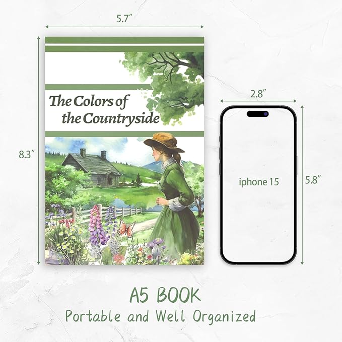 Dizdkizd Countryside Scrapbook Sticker, 179 Die Cuts PET and Paper Journaling Sticker Kit, Cottagecore Aesthetic Stickers for Bullet Journals, Planners, Collage