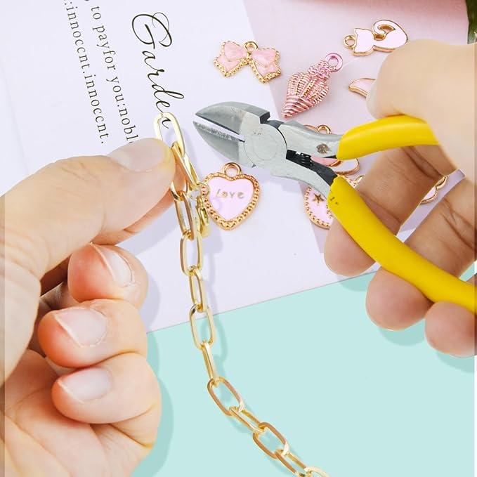20pcs Chain Bracelets Kit Alloy Link with Lobster Clasps for Christmas DIY Women Jewelry Findings Bracelet Making (Gold & Rose Gold)
