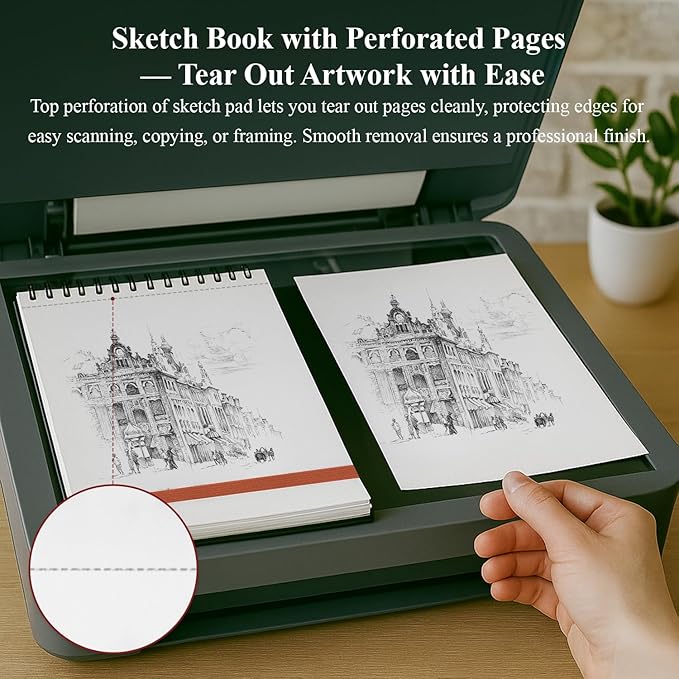 Ankkol Small Sketch Pad - Hardcover Sketchbook 5x7, 100 Sheets Spiral Sketch Book, 68lb/100gsm Sketch Paper for Drawing | Art Gifts for Girls, Drawing Supplies & Art Supplies for Teens 14-16 Girls.