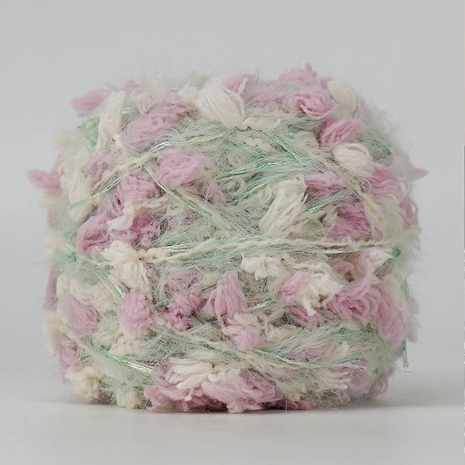 Hand Spun Art Yarn 4 Pack of 50g/Skein Fancy Yarn Multifiber Multicolored with Hand Blended Handmade for Jewelry Making Junk Magazines Knitting Crafts Textile Decorative Tassels Card Making