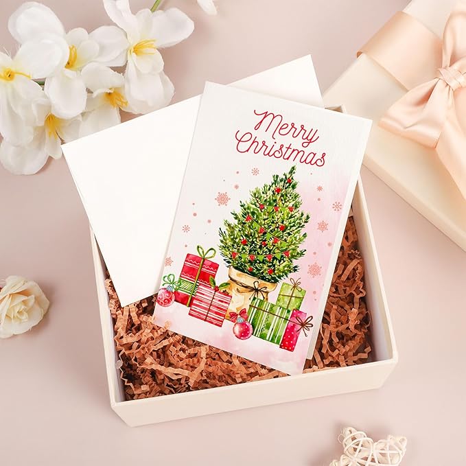 60 Sets Watercolor Cards with Envelopes, 140 lb/300 GSM Watercolor Paper Cards, 4x6 Inch Foldable Blank Watercolor Postcards and Envelopes for Greeting Cards, Wedding Invitations, Thank You Card