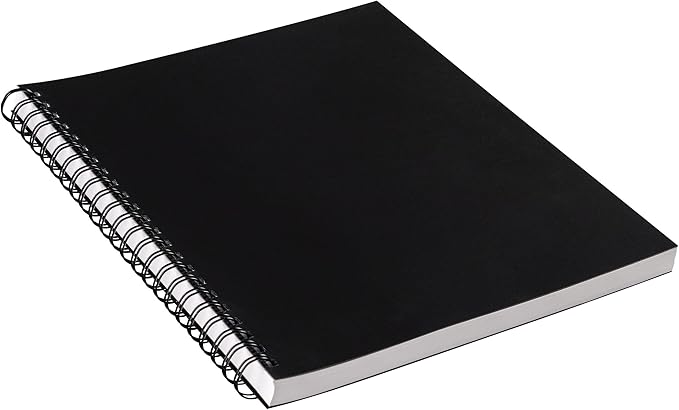 UCreate Poly Cover Sketch Book, Heavyweight, 9" x 12", Black, 75 Sheets