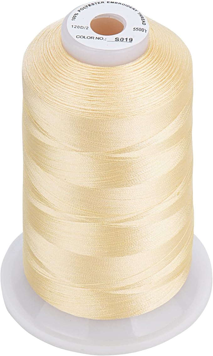 Simthread - 33 Selections - Various Assorted Color Packs of Polyester Embroidery Machine Thread Huge Spool 5500Y for All Sewing Embroidery Machines - 3 Flesh Colors