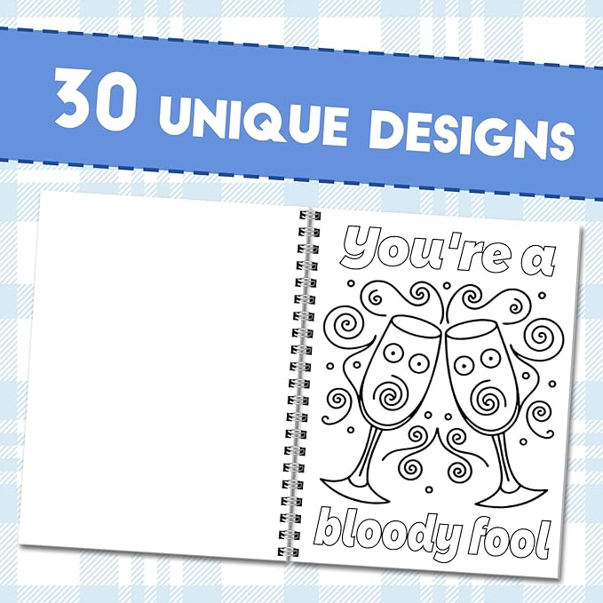 Zouier Swear Word Coloring Books for Adults Relaxation, Funny Adult Coloring Book Spiral Bound for Women, Self Care Get Well Gifts for Women After Surgery