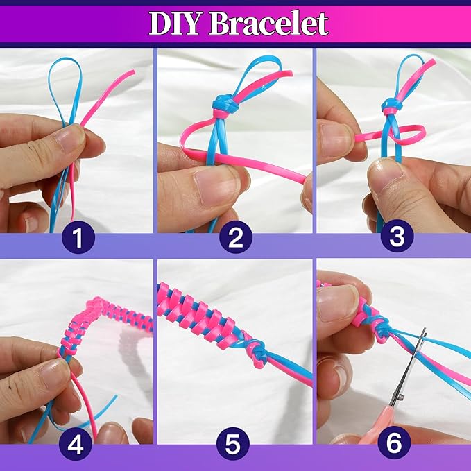 FANDAMEI 8 Color Lanyard Kit, Bright Color Lacing Cord, Lanyard String for Crafts, Bracelets and Jewelry Making