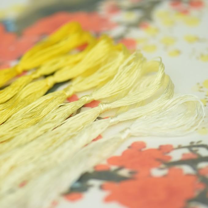 Natural 100% Mulberry Handmade Embroidery Silk Thread Silk Floss (75)