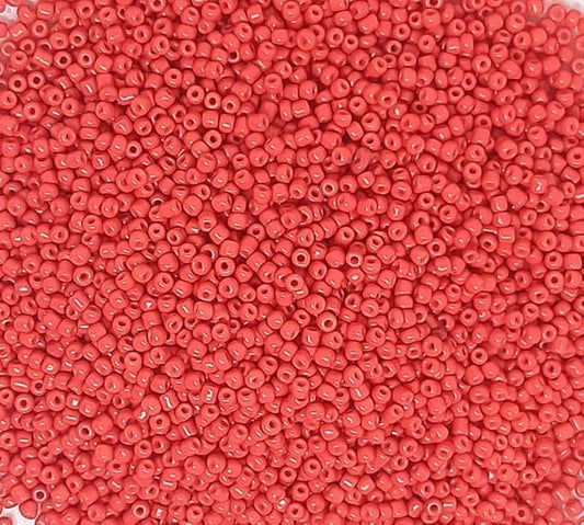 Perlin Glass Seed Beads 2mm 11/0 Round Mini Small Pony Beads 6500pcs for Making Earrings Bracelets Pendants Waist Jewelry DIY Handmade Opaque Color Kit (Coral)