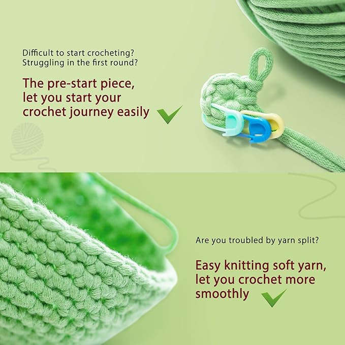 Crochet Kit for Beginners Adults - 3pcs Dinosaur Starters Crochet Kit, Beginners Crocheting Kitting for Adults Teen, DIY Craft Gifts with Crochets Yarns, Hook, Step-by-Step Video, Instruction