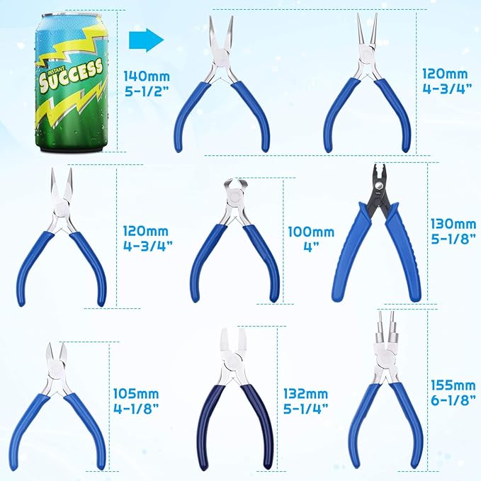 shynek jewelry making pliers tools, 8pcs micro jewelry pliers set for jewelry making supplies