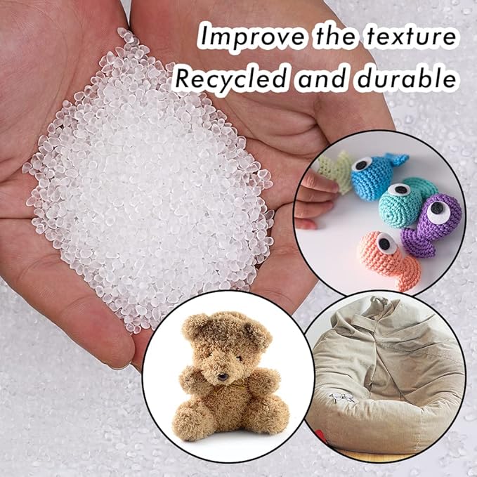 Stuffing Beads, 3.5oz Weighted Pellets for Stuffed Animals, Craft Rubber Beads for Stuffing Animals, Heavy Filler for Crafts - 100g