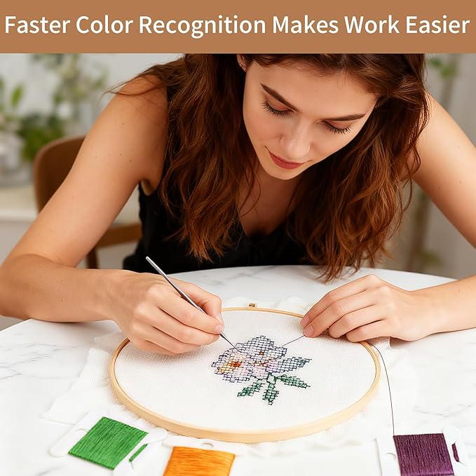 200 Pcs Embroidery Floss Bobbins,Embroidery Thread Organizer Cross Stitch Supplies Embroidery Bobbins,Plastic Embroidery Thread Cards for Sewing Thread Needlework Supplies((White)