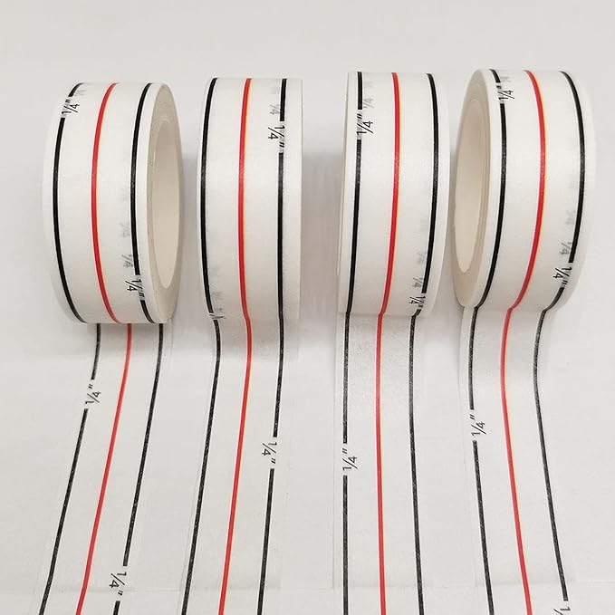 Bequilter Diagonal Seam Tapes Sewing Basting Tape for Sewing Straight Diagonal Seams Instruction Tool Seamingly Accurate Seam Guide for Sewing Machines (6 Rolls)