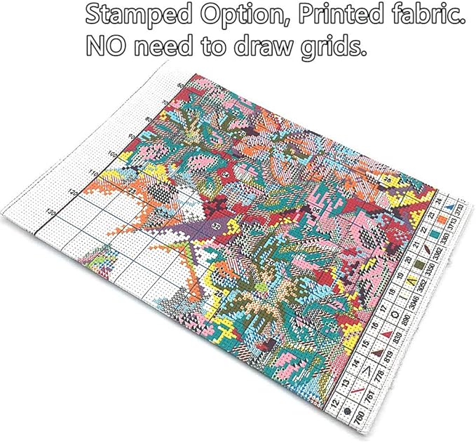 Awesocrafts Cross Stitch Kits Little Turtle Looking for Mom 11CT Stamped Patterns Easy Cross Stitching Embroidery Needlework Kit Supplies (Turtle)